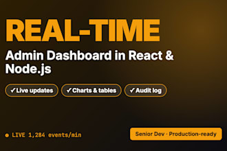 build a real time admin dashboard with react and nodejs