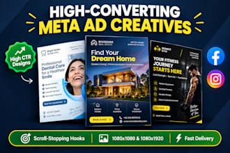 design high converting facebook ad creatives and posters