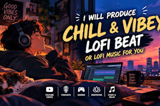 produce chill and vibey lofi beat or lofi music for you