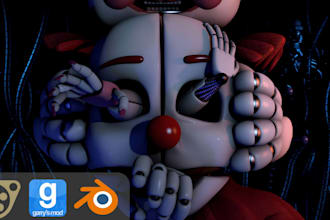 create, port, convert custom sfm model, gmod playermodel, fnaf model, tf2, l4d2