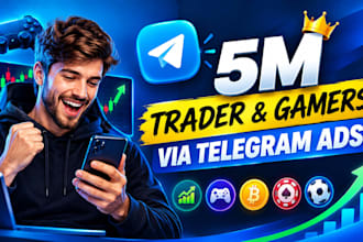 5m trader gamers via telegram ads fix low view ads telegram ad, forex promotion