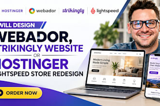 design webador strikingly website or lightspeed hostinger website redesign