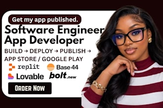 deploy and publish your web app to app stores using replit lovable base44