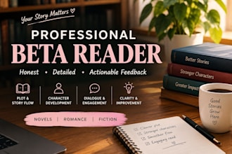be your professional beta reader and critique partner