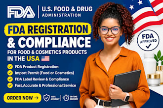 fda registration, import permit for food or cosmetics in USA, fda label review