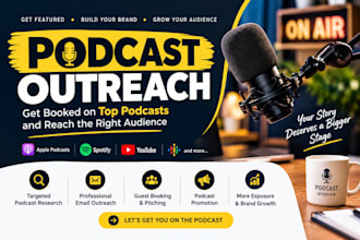 get you booked as a podcast guest with podcast outreach and guest pitching