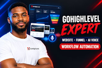 setup gohighevel landing page, website, ai voice agent, gohighlevel expert