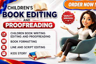 professionally edit and proofread your children story book and picture books
