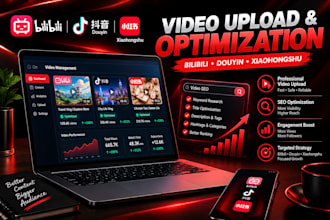 upload and optimize your videos for bilibili, douyin and xiaohongshu
