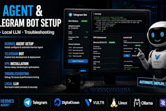 hermes agent setup telegram bot vps installation vormac local llm