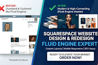 do premium squarespace website design, redesign squarespace fluid engine
