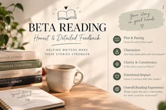 professional beta reading and detailed feedback