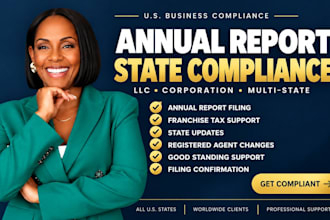 file your US llc or corporation annual report and state compliance
