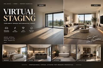 virtually stage your empty room with realistic furniture