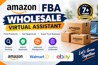 be your amazon virtual assistant for amazon fba wholesale