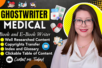 ghostwrite your medical ebook, nutrition and fitness guide for amazon KDP