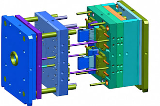 design plastic injection mold with core cavity and production ready cad file