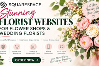 design sqaurespace florist website wedding flowers  floral designer website