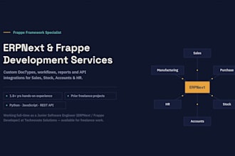 develop and customize erpnext frappe application