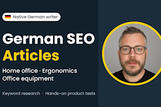 write german SEO blog articles about home office and ergonomics