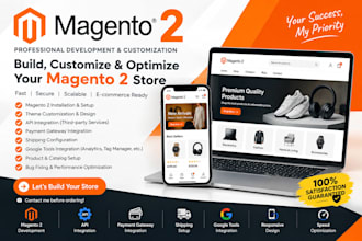 customize magento 2 with API integrations, google tools, payment and shipping