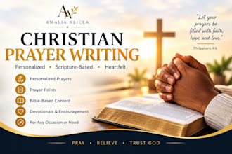 write heartfelt christian prayers and personalized prayer points