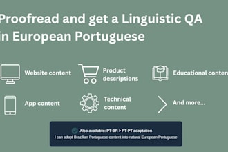 proofread and perform linguistic QA in european portuguese