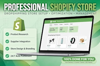 create modern shopify dropshipping store