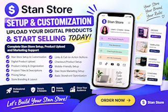 setup stan store, stan store digital product upload, stan store marketing