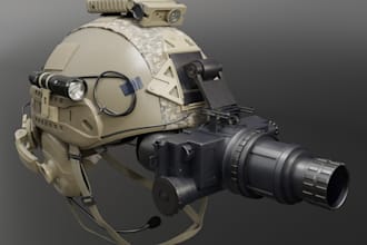 create a detailed 3d army helmet model for games 3d printing and rendering