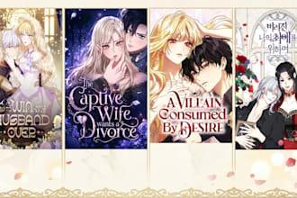 draw webtoon comic cover shonen light novel wattpad illustration webtoon artist