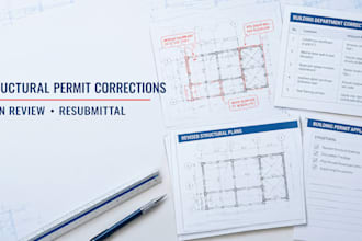 structural permit corrections, plan review comments and engineering resubmittal