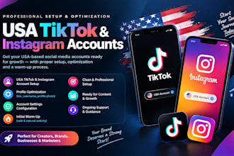 create USA tiktok account, USA instagram account tiktok usa for you