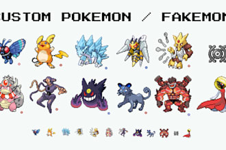 create custom gen style pokemon and fakemon sprites for your game or rom hack
