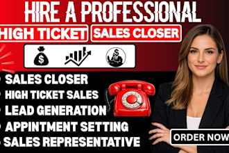 sales closer b2b sales representative high ticket salesperson cold calling