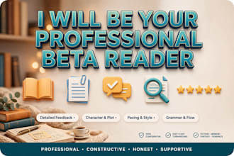 beta read romance fantasy nonfiction ebook horror thriller with indepth feedback