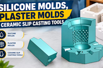design silicone mold plaster mold and ceramic slip casting tools