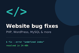 fix php errors website bugs and wordpress database issues