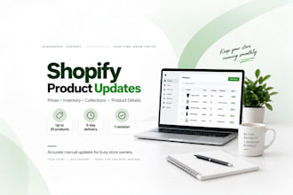 update shopify product prices, inventory, and details