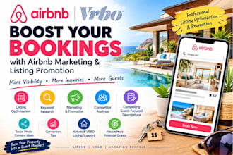 boost airbnb bookings with airbnb marketing, vrbo and listing promotion