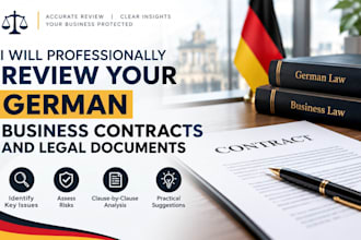 professionally review german business contracts and legal documents