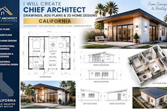 create chief architect drawings adu plans and 3d home designs california