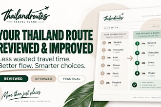review and optimize your thailand travel itinerary