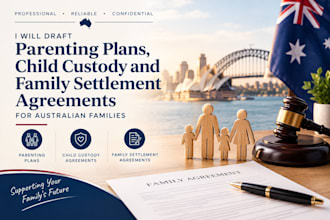 draft parenting plans, child custody and family settlement agreements