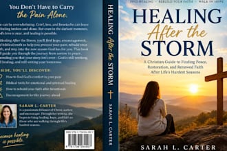 design christian healing book cover, grief and faith based, selfhelp book cover
