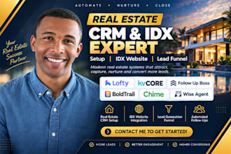 setup boldtrail kvcore, lofty crm, rei reply, follow up boss real estate website