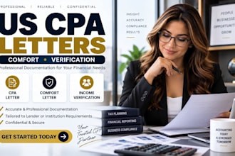 focused CPA letters, comfort, income verification