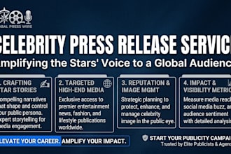 write a celebrity press release for music, film, and entertainment