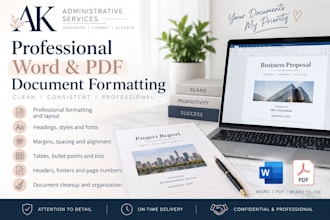 professionally format microsoft word documents and pdfs