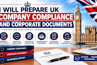 prepare UK company compliance and corporate documents